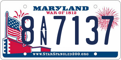 MD license plate 8AN7137