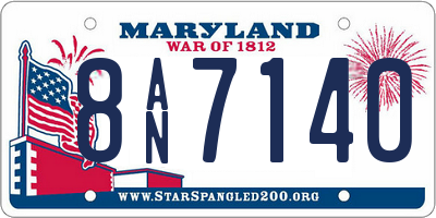 MD license plate 8AN7140