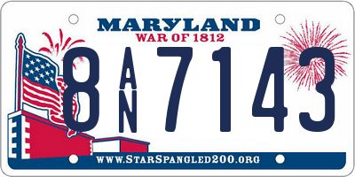 MD license plate 8AN7143