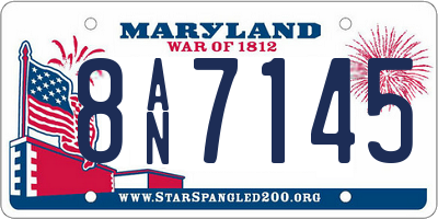 MD license plate 8AN7145