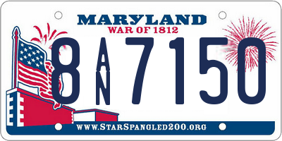 MD license plate 8AN7150