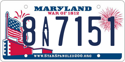 MD license plate 8AN7151