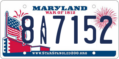 MD license plate 8AN7152