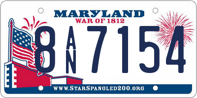 MD license plate 8AN7154