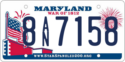MD license plate 8AN7158