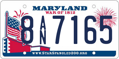 MD license plate 8AN7165