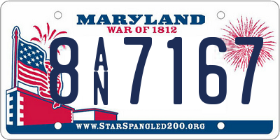 MD license plate 8AN7167