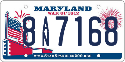 MD license plate 8AN7168