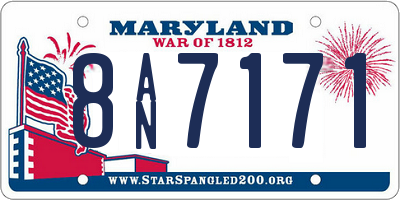 MD license plate 8AN7171