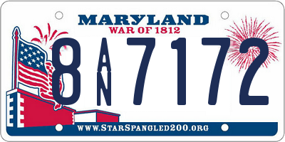 MD license plate 8AN7172