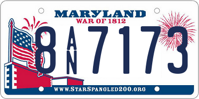 MD license plate 8AN7173