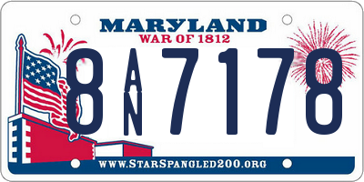 MD license plate 8AN7178