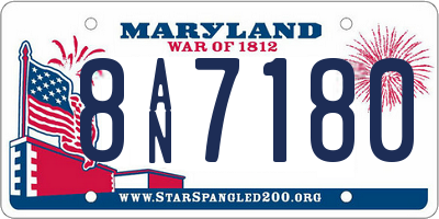 MD license plate 8AN7180