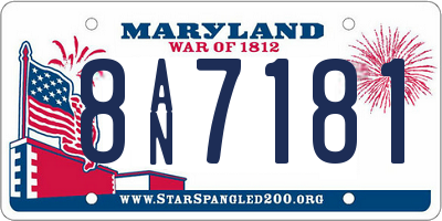 MD license plate 8AN7181
