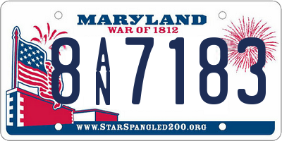 MD license plate 8AN7183