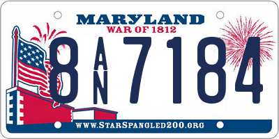 MD license plate 8AN7184