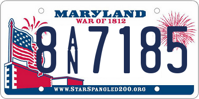 MD license plate 8AN7185