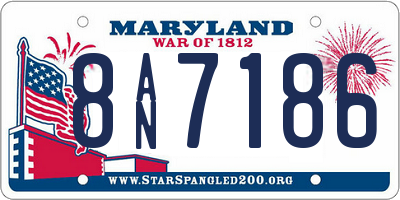 MD license plate 8AN7186