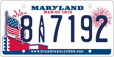 MD license plate 8AN7192