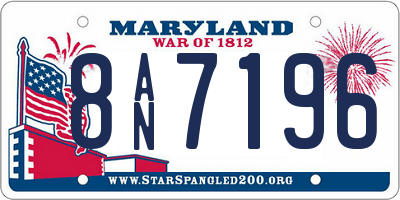 MD license plate 8AN7196