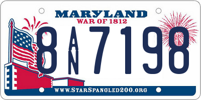 MD license plate 8AN7198