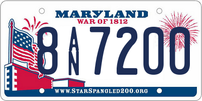 MD license plate 8AN7200