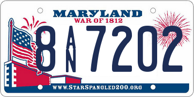 MD license plate 8AN7202