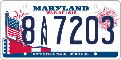 MD license plate 8AN7203