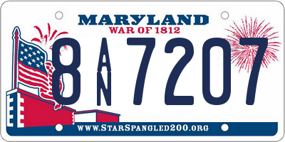 MD license plate 8AN7207