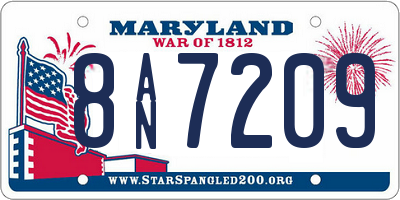 MD license plate 8AN7209