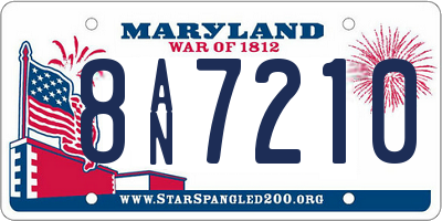 MD license plate 8AN7210