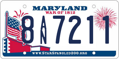 MD license plate 8AN7211