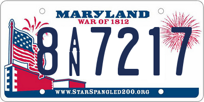 MD license plate 8AN7217