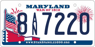 MD license plate 8AN7220