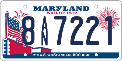 MD license plate 8AN7221