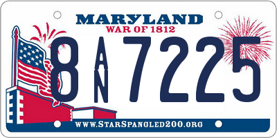 MD license plate 8AN7225