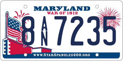 MD license plate 8AN7235