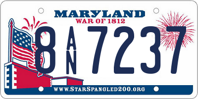 MD license plate 8AN7237