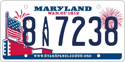 MD license plate 8AN7238