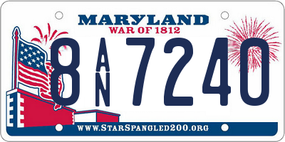 MD license plate 8AN7240