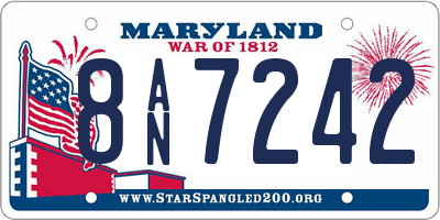 MD license plate 8AN7242