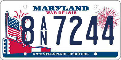 MD license plate 8AN7244
