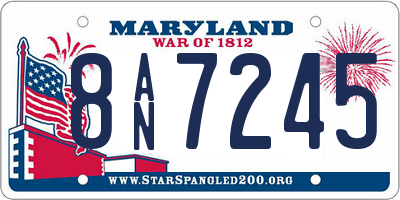MD license plate 8AN7245