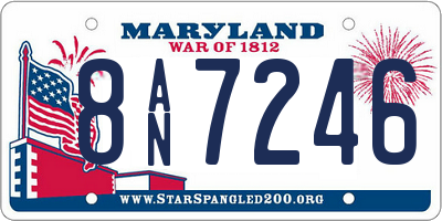 MD license plate 8AN7246