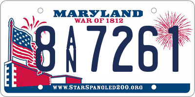 MD license plate 8AN7261