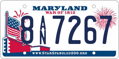 MD license plate 8AN7267