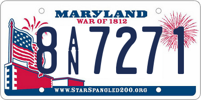 MD license plate 8AN7271