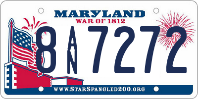 MD license plate 8AN7272