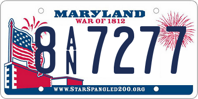 MD license plate 8AN7277