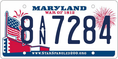 MD license plate 8AN7284